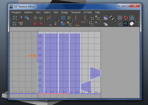 Unwrapped UVs layout