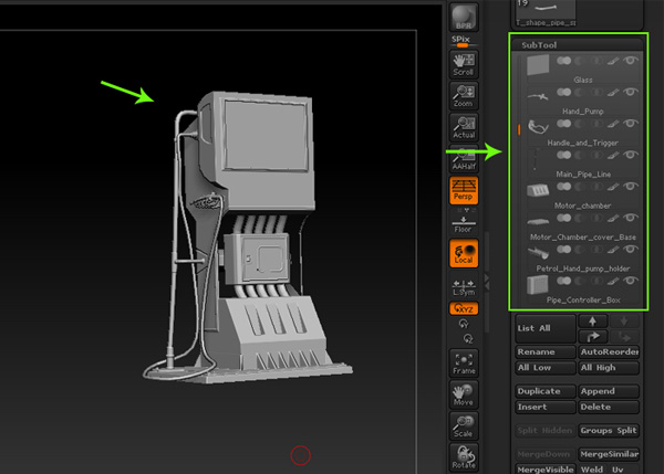 Sub Tool panel