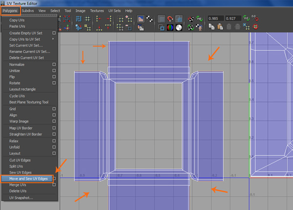 Move and Sew UV Edges