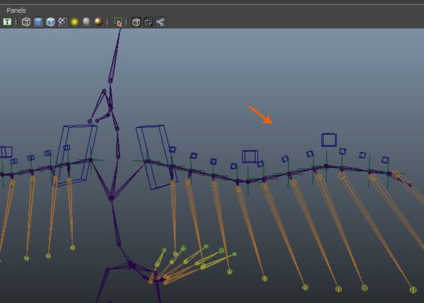 Complete the auxiliary controls for the left side feathers 