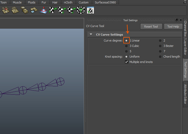 Curve Degree 1 Linear