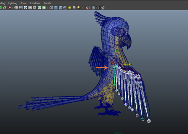 Place the joints inside the mesh