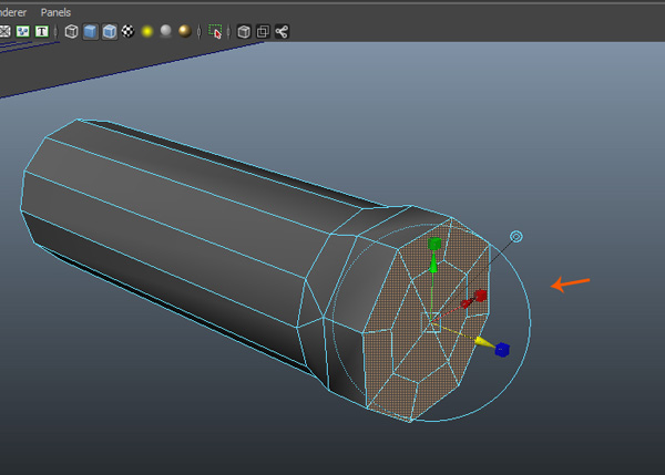 Extrude cap faces