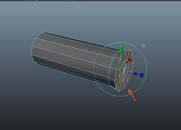 Scale up the extruded faces