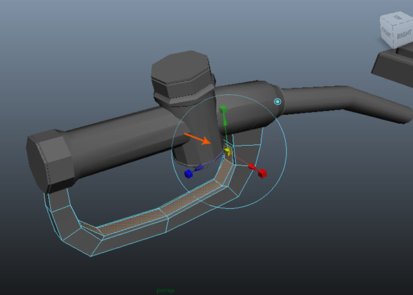 Extrude and scale down the faces