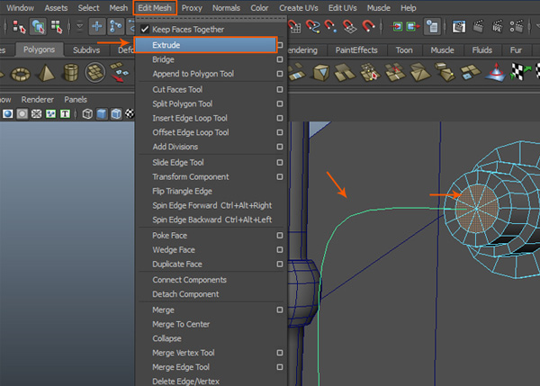 Edit Mesh  Extrude 