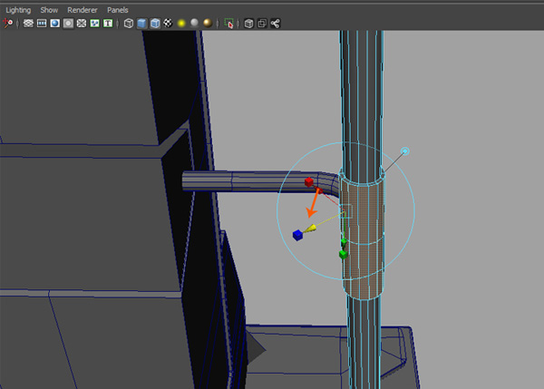 Applying extrude command