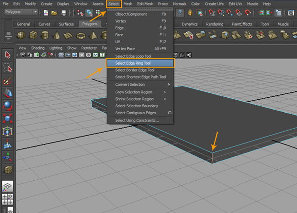 Select Edge Ring Tool