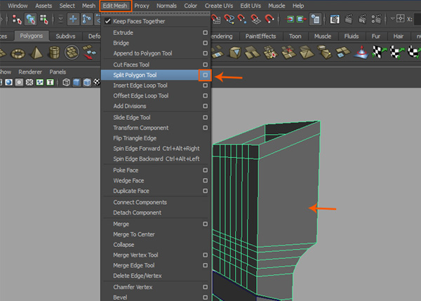 Scale down four vertices