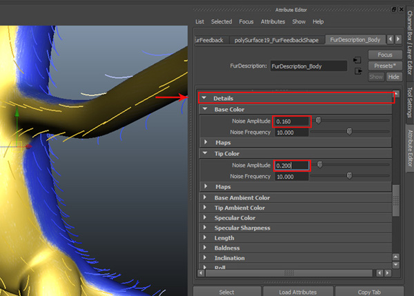 Adding Details to the Fur Attributes