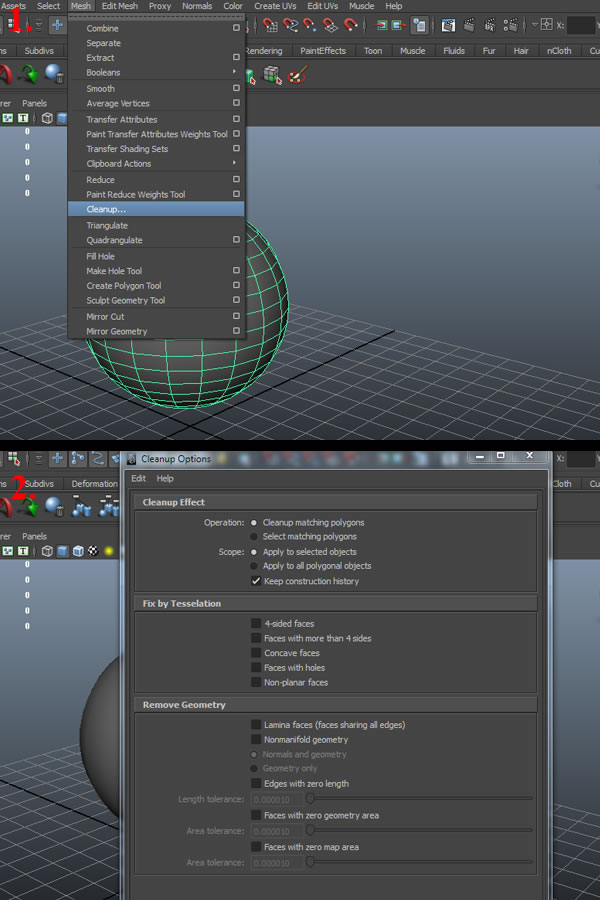 Tutorial Cleaning up Bad Geometry in Maya