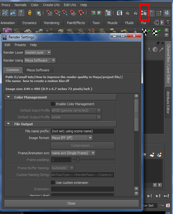 Tutorial Rendering with Motion Blur in Maya