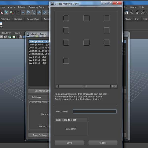 Tutorial quick tip Creating Custom Marking Menus in Maya