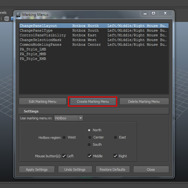 Tutorial quick tip Creating Custom Marking Menus in Maya
