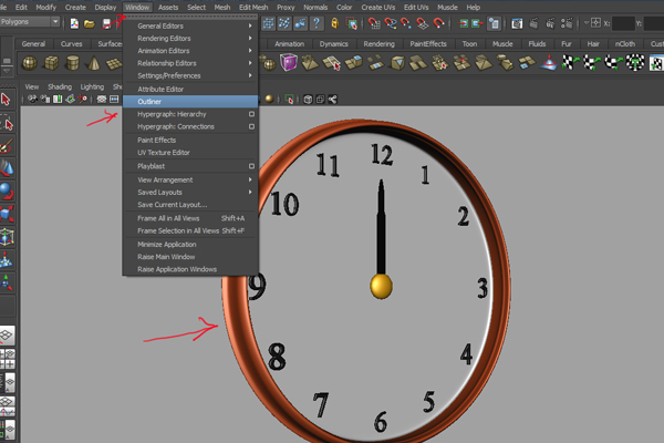 Tutorial Creating A Simple Animated Clock In Maya Using Expressions