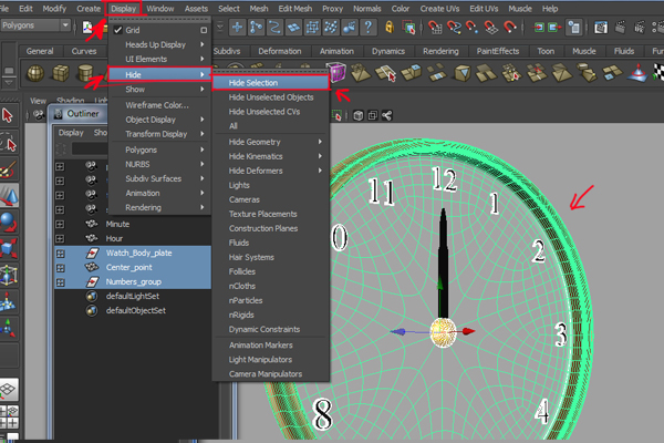 Tutorial Creating A Simple Animated Clock In Maya Using Expressions