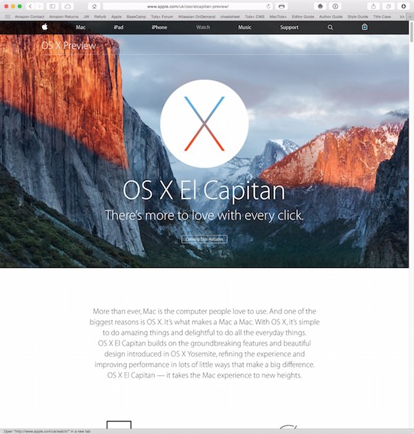 OS X 1011 El Capitan will be released in Autumn 2015