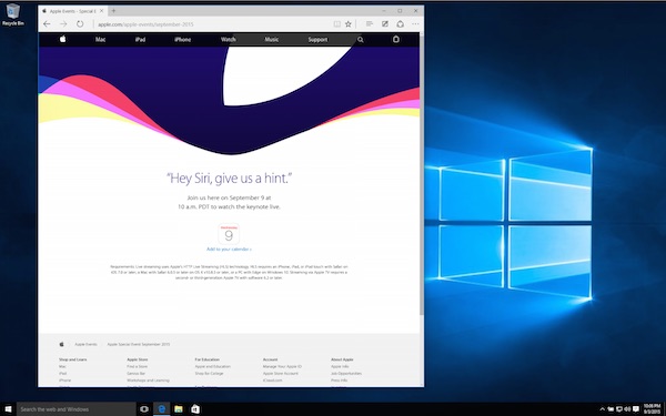 View on a Windows PC running Windows 10 and the Edge browser