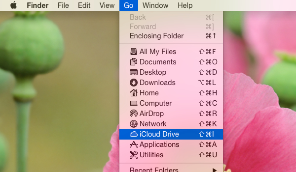 Navigate to iCloud Drive in the Go menu