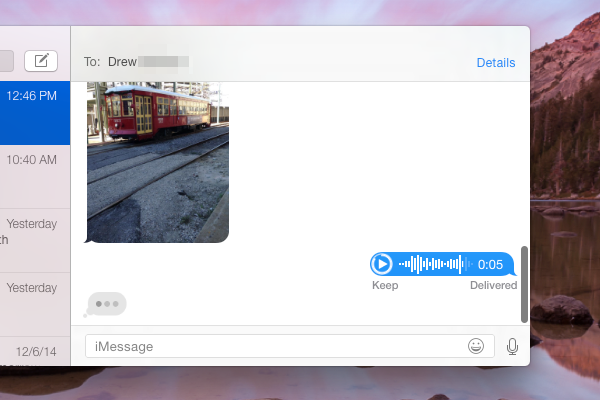 You can listen to your message after you send it too