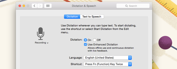 You can configure the basics of Dictation within System Preferences