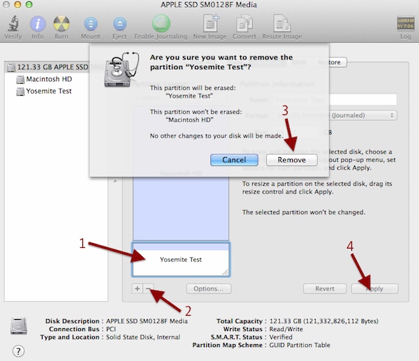 Removing the Yosemite Partition