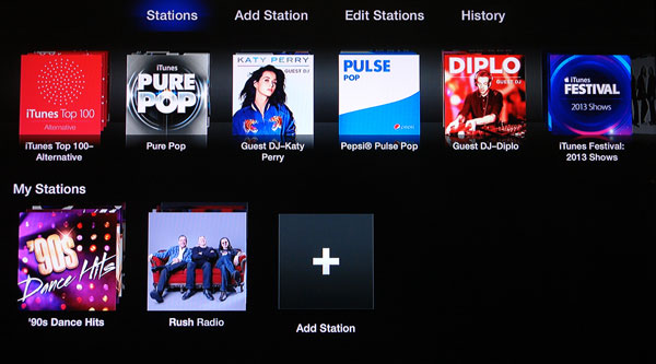 iTunes Radio on AppleTV