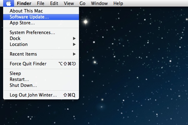 Performing an Apple Software update
