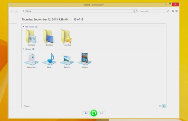 File History in Windows 8