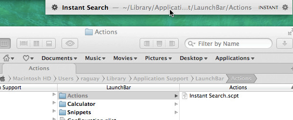 LaunchBar 5 AppleScript Actions