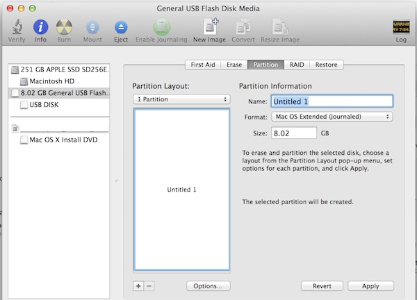 Partitioning and restoring your USB drive 