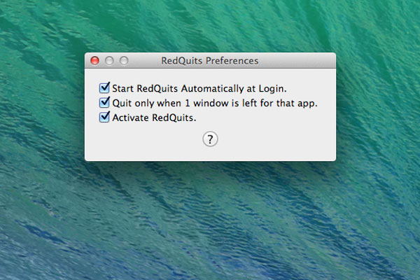 RedQuits preferences