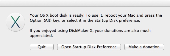 DiskMaker X completion confirmation