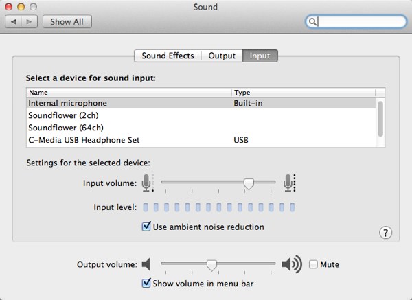 Once installed Soundflower acts as a virtual audio device 