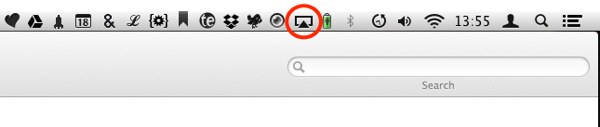 AirPlay Mirroring can be activated via the menu bar