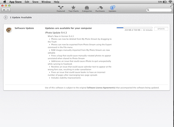 Once You Have Installed The Application You Can Run Software Update To Download Available Updates From The App Store