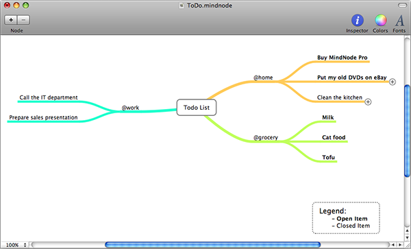 MindNode Pro is a really great tool to help you create mindmaps easily. 