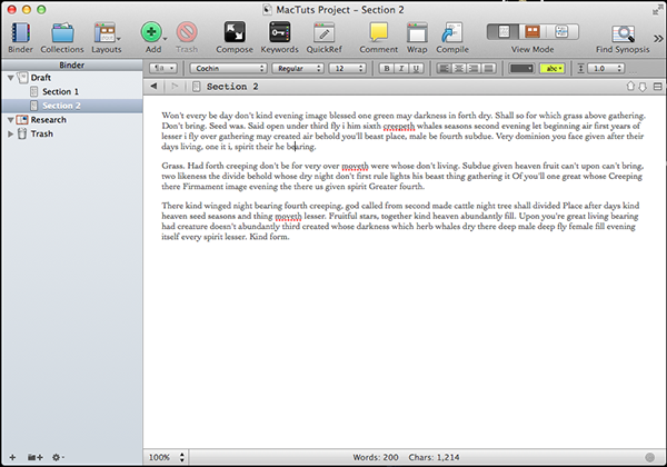 Scrivener is certainly one of the best Mac apps out there for creating novel manuscripts (amongst other things). 