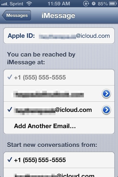 Ensure you are logged in with your Apple ID and any email addresses you intend to use are listed.