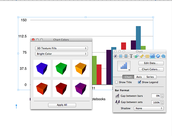 Changing the colour of your chart. 