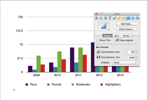 The Inspector allows you to customise your graph to exactly how you want it. 