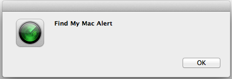 You Mac not only chimes, but it also displays an alert.