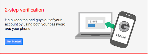 Google's two-step verification promo image.