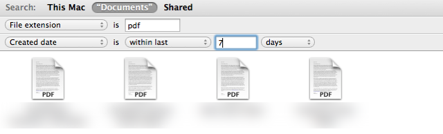 The Smart folder updates to show files meeting our search rules.