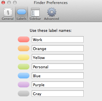 Name your labels as needed.