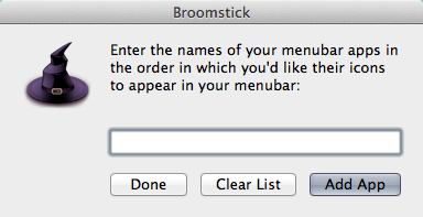 List all of your applications in the order youd like them to appear in your menu bar