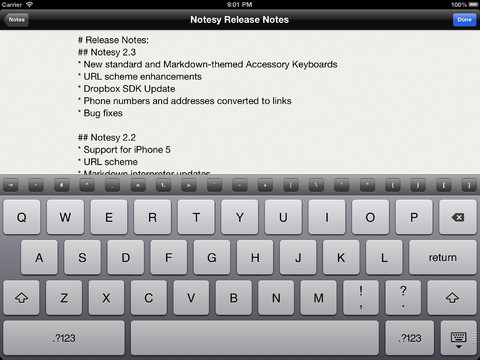 Applications like Notesy on iOS make editing and adding notes on the go easy.