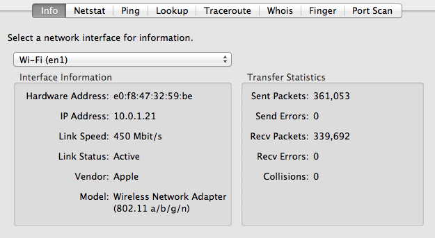 Network Utility can help you find out whether your Mac is taking advantage of the fastest possible Wi-Fi technology