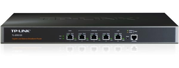 A TP-Link TL-ER5120 Load Balancing Router - other makes are available.