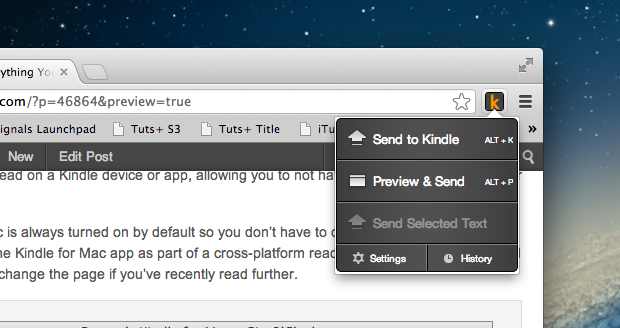 Send to Kindle, as a Chrome extension.